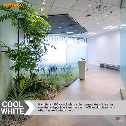 Sunlite PLD13/E/SP41K Compact Fluorescent PLD 4-Pin Double U-Shaped Twin Tube, 13 Watts, 120 Volts, 780 Lumens, 4100K Cool White, 4-Pin G24q1 Base, 10 Pack