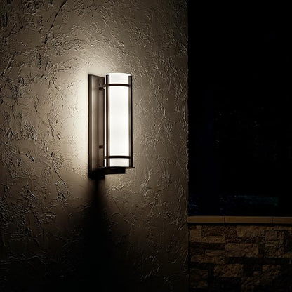 Kichler Camden 26" 3 Light Outdoor Wall Light with Opal Etched Glass in Anvil Iron