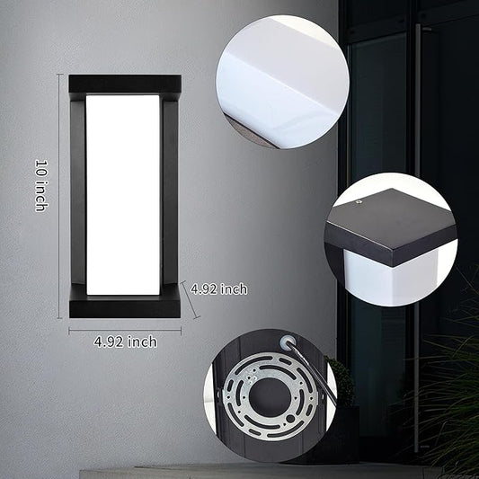 Wrasse Porch Lights Outdoor 2000 Lumen Wall Light Fixtures 6500K Modern Exterior Sconces Wall Lighting for House Outside(2 Pack)