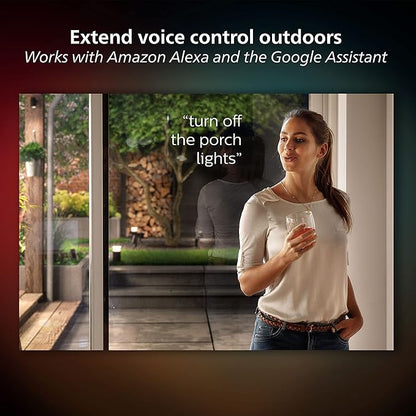 Philips Hue Calla Outdoor Smart Pathway Light White & Color Ambiance LED Walkway Lights - Low Voltage Lighting Requires Bridge and Power Supply Control with App and Voice - Weatherproof (Pack of 6)