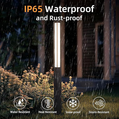 Outdoor Landscape Path Lights, 3000K Warm Pathway Lighting (98 Inches)