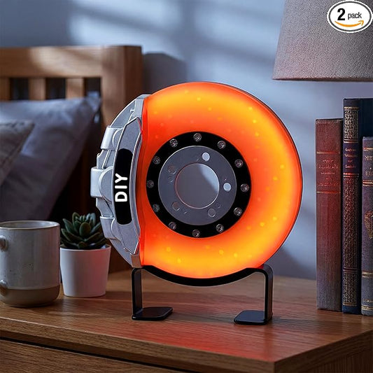 WILLBOND Gifts for Car Guys - Brake Disc LED Rechargeable Night Light Table Ambient Lamp with Touch Switch - Car Lovers Enthusiast Mechanic Valentines Birthday Gift for Him - Patent Pending(Sliver)