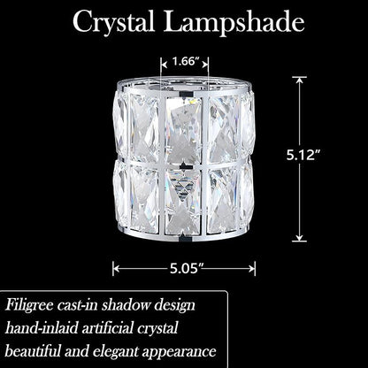 3 Pack Crystal Metal Pendant Ceiling Chandelier Wall Sconce Lamp Replacement Covers Shade Fixture Chrome Finish W5.05"*H5.12"