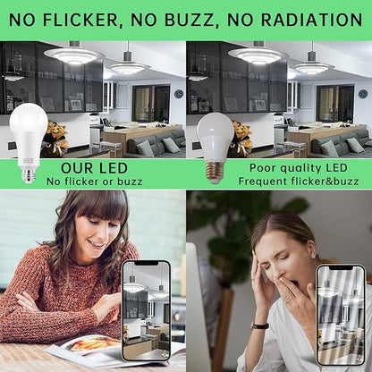 KINDEEP 150W-200W Equivalent LED Light Bulbs, A21 23W Super Bright Light Bulb 5000K Daylight White 2500 Lumens, Non-Dim E26 Energy Saving Bulb for Home, Office, Store, Garage, Warehouse 12-Pack