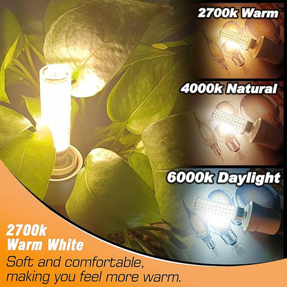E17 10 Watt LED Bulb 100W Equivalent 2700K Warm White 1000lm Non-Dimmable 120V E17 Intermediate Base LED Bulb for Desk Lamp, Ceiling Fan Lights, Headboard Reading Lights, Chandelier, 3 Pack