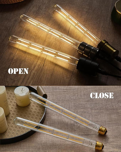 T10 Tubular Bulbs, Dimmable Led Light Bulb,E26 Medium Base,10W Equal 100 Watt,3000K Soft White Light Bulbs,T300 Long Tube Edison Bulbs 11.8in,6Pack.