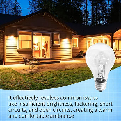 043168787963 78796 Halogen Light Bulbs 43 Watt 120V A19 with E26 Base for Table Lamps and Enclosed Fixtures, 6-Pack.