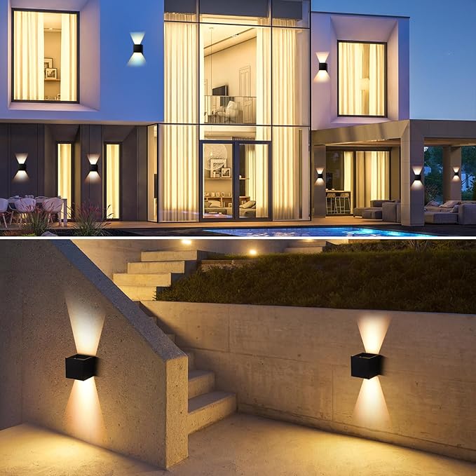 Outdoor Wall Lights Fixture 20W,3000K Exterior Modern Front Porch Sconces Hardwired Wall Mount Up Down Lighting for Patio Fence Hallway Entrance