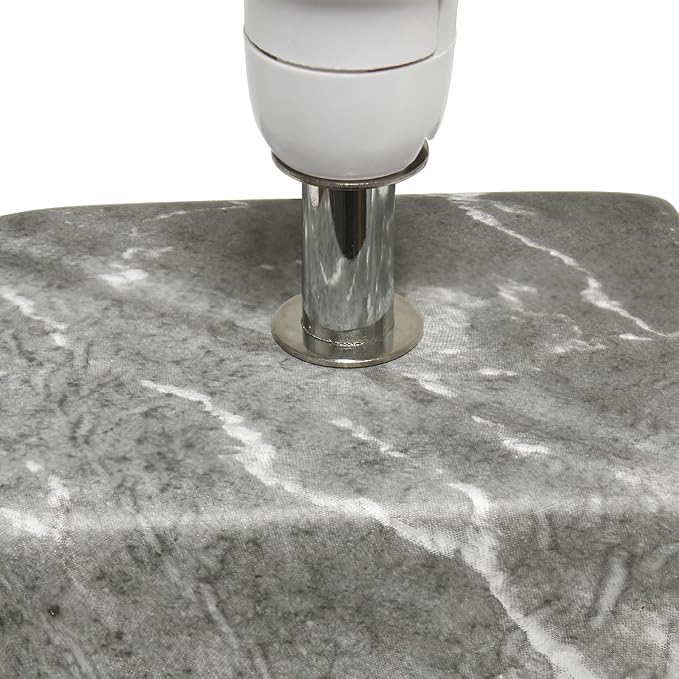 Simple Designs LT1217-BOB 11.81" Mini Marble Ceramic Cube Table Lamp, for Living Room, Bedroom, Office, Black with Black Shade