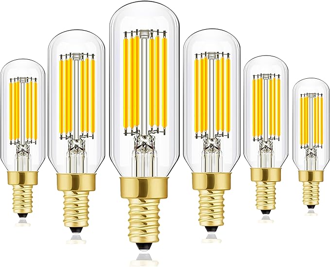 XININSUN T6 LED Bulb Dimmable 6W Equal Daylight White 4000K T6 T25 E12 Candelabra Led Light Bulb 60 watt for Chandeliers,Ceiling Fan,Wall sconces AC120V 600LM e12 Led Bulb 6Pack