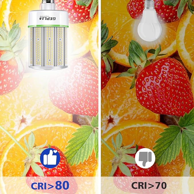 GEPLAD 2-Pack 250W E39 Mogul Base LED Bulb, 5000K Daylight 35,000LM LED Corn Light Bulb(Eqv.1000w Mh/Hps/Hid), for Garage Factory Workshop Warehouse Barn(Non-Dimmable)
