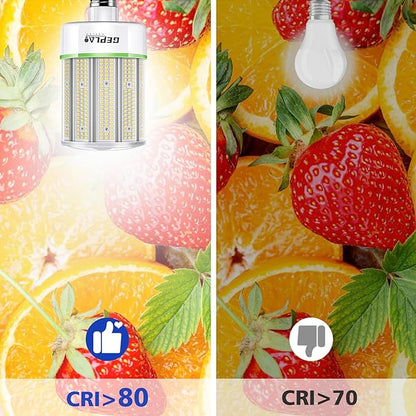 GEPLAD 2-Pack 250W E39 Mogul Base LED Bulb, 5000K Daylight 35,000LM LED Corn Light Bulb(Eqv.1000w Mh/Hps/Hid), for Garage Factory Workshop Warehouse Barn(Non-Dimmable)