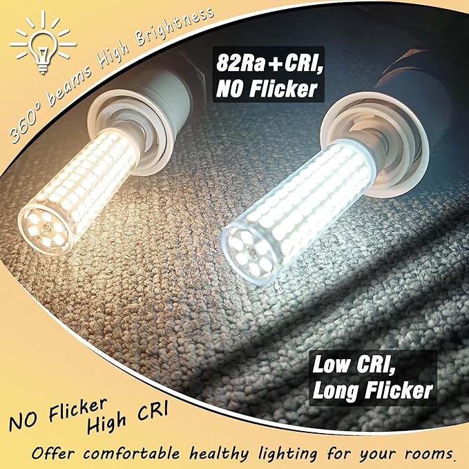 E17 LED Bulb 10 Watt Equivalent 100W 4000K Natural White 1000lm Non-Dimmable 120V E17 Intermediate Base LED Bulb for Desk Lamp, Ceiling Fan Lights, Headboard Reading Lights, Chandelier, 3 Pack