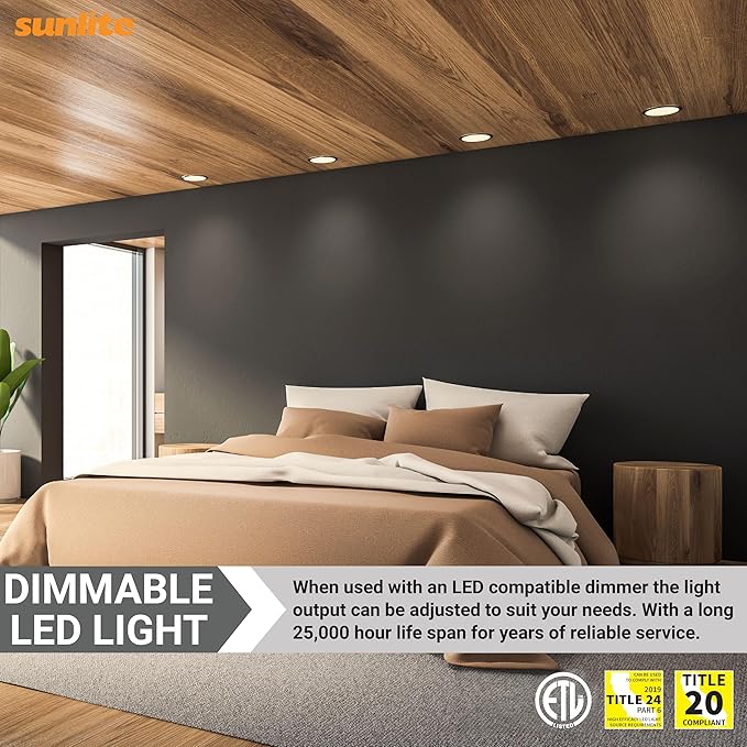 Sunlite 40332 LED PAR38 Long Neck Spotlight Bulb, 15W (100W Halogen EQ), 1350 Lm, 40° Flood Beam, Medium E26 Base, 90 CRI, Waterproof, Dimmable, T20/T24/CEC & ETL Listed, 4000K Cool White, 6 Count