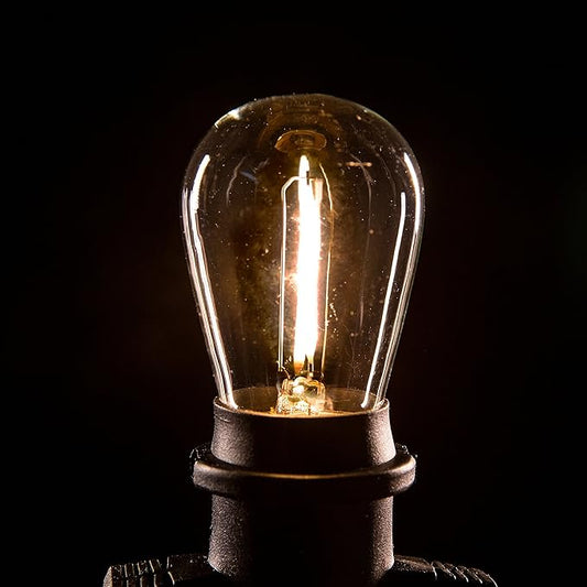 Hometown Evolution, Inc. Box of 25 S14 LED Filament 1 Watt Commercial E26 Base Replacement Bulbs