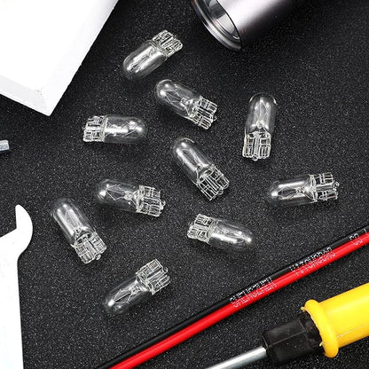 Honoson 1/4 Wedge Base 12V 5W Bulb Clear Krypton Light Bulb for Landscape, RV and Cabinet Lighting (20 Pieces)