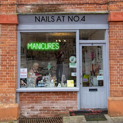 SpellBrite AIRBRUSH Sign | Beauty-Related Sign with Neon Look, White LED Light Source | 29.3" x 6.3"