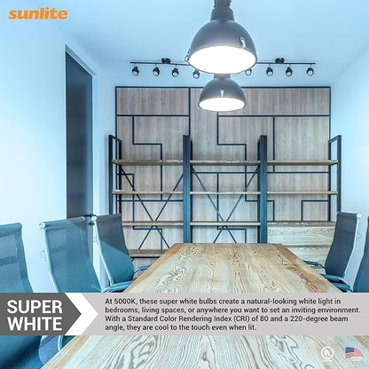 Sunlite LED A21 Light Bulb, 18 Watts (150W Equivalent), 2600 Lumens, 120V, Dimmable, Medium E26 Base, 220 Degree Beam Angle, UL Listed, RoHS Compliant, 5000K Daylight, 6 Pack