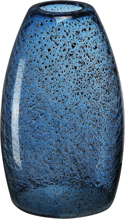 Dark Blue Seeded Glass Pendant Lamp Shade 4.72" Art Glass chandeliers Cover Mini Oval Light Shade Replacement Shade Only Light Fixtures for Kitchen Island Pendant Light 1-Pack