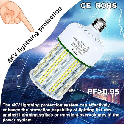 100W LED Corn COB Light Bulb,LED Corn Bulb 5000K Daylight White,2-Pack 1000W Equivalent,Super Bright,E26/E39 Base for Indoor Outdoor Workshop Garage Warehouse High Bay Lighting G3 (100W 2PACK)