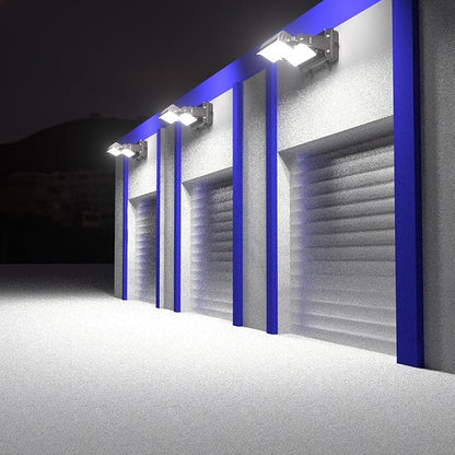 4Pack 220W LED Wall Pack Lights, 360° Adjustable Panel with Dusk to Dawn Photocell, 33000Lm 5000K Daylight, IP65 Waterproof & Advanced Heat Dissipation Outdoor Security Lighting