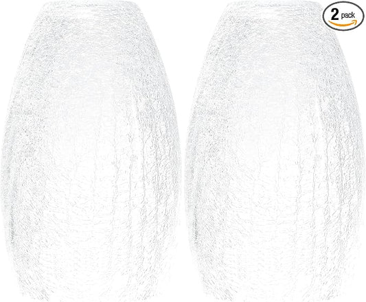 GO&SO 2 Pack Oval Clear Crackle Glass Lamp Shade Replacement,4"W x 7.8"H, 1.57" Fitter, Mini Lamp Shade Pendant Light Shade,High Transmittance for Wall Sconces/Chandelier/Kitchen Island Light