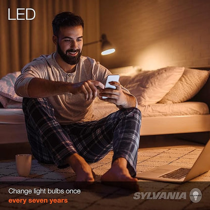 LEDVANCE Sylvania ECO LED A19 Light Bulb, 60W Equivalent Efficient 9W, 7 Year, 750 Lumens, Medium Base, Frosted, 2700K, Soft White - 24 Pack (40986)