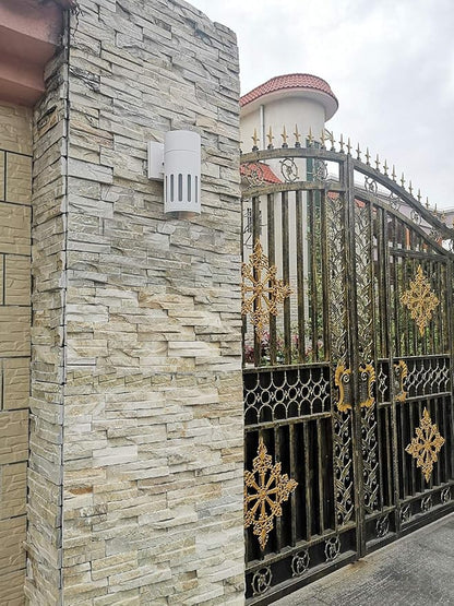Dusk to Dawn Sensor Outdoor Wall Lantern, Exterior Lighting - ETL Listed, Die-cast Aluminum Anti-Rust Waterproof Wall Mount Cylinder Design – Up/Down Light Fixture for Porch, Garage or Doorway