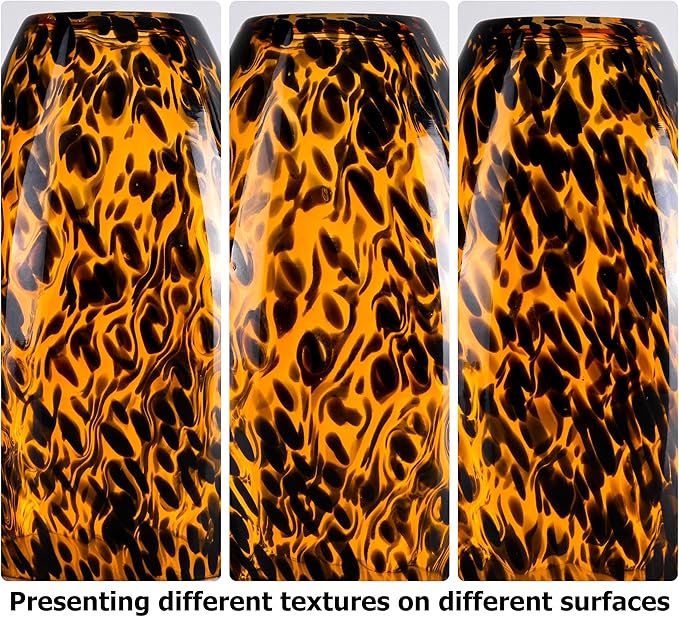 GO&SO 3pc Black-Yellow Pendant Light Shade,Fitter 1.57 ",Height 7.8 ",Max Diameter 4 ",Hand Blown Art Glass Pendant Light Fixtures Only,Oval Replacement Lamp Shades Glass Pendant Lights Kitchen Island