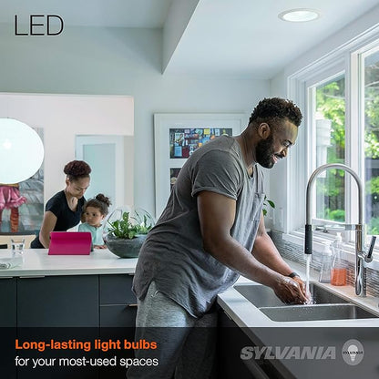 Sylvania ECO LED Light Bulb, BR30, 65W=10W, 7 Year, 650 Lumens, Frosted, Dimmable, Daylight - 4 Pack (40871)