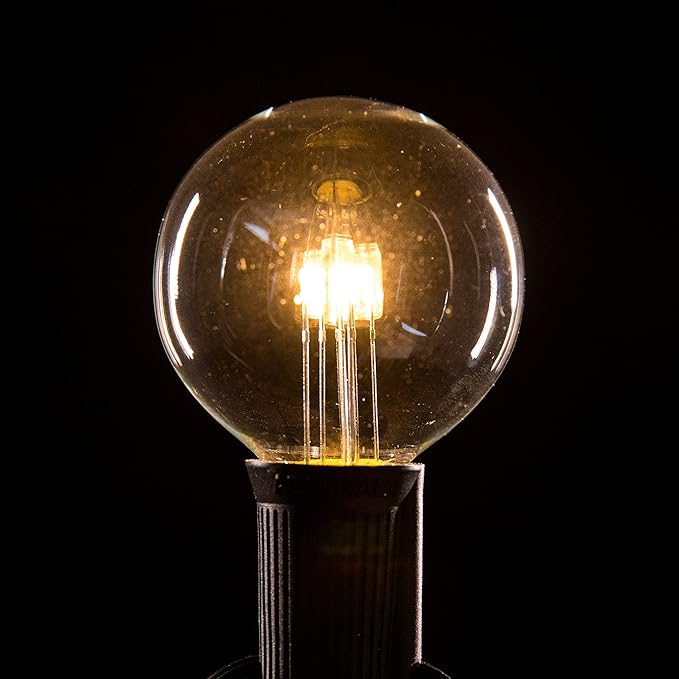 Hometown Evolution, Inc. (Box of 25) G50 LED Diode .6 Watt C9 E17 5/8" Intermediate Base - 2 Inch Clear Replacement Light Bulbs