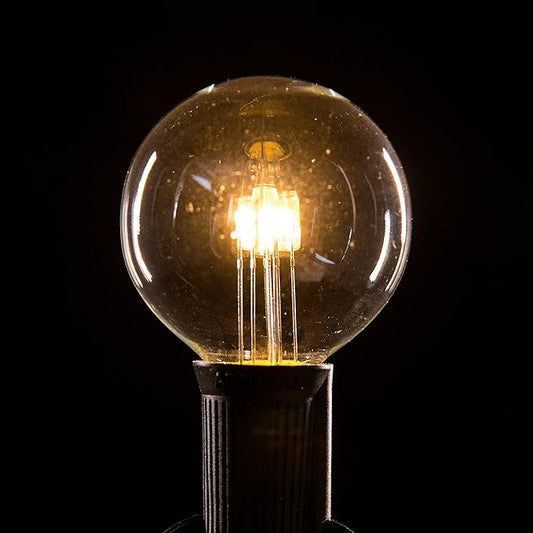 Hometown Evolution, Inc. (Box of 25) G50 LED Diode .6 Watt C9 E17 5/8" Intermediate Base - 2 Inch Clear Replacement Light Bulbs