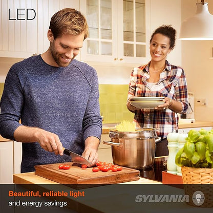 LEDVANCE Sylvania ECO LED Light Bulb, A19 60W Equivalent, Efficient 9W, 7 Year, 750 Lumens, 2700K, Non-Dimmable, Frosted, Soft White - 8 Pack (40821)