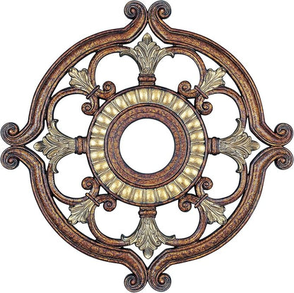 Livex Lighting 8216-64 Ceiling Medallion in Palacial Bronze with Gilded Accents, 0.1 x 0.1 x 1.5