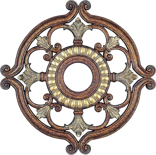 Livex Lighting 8216-64 Ceiling Medallion in Palacial Bronze with Gilded Accents, 0.1 x 0.1 x 1.5