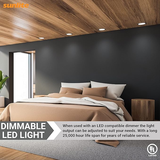 Sunlite 40337 LED PAR38 Long Neck Spotlight Bulb, 15 Watt (100W Halogen EQ), 1200 Lm, 40° Flood Beam, Medium E26 Base, 90 CRI, Waterproof, Dimmable, T20/T24/CEC & UL Listed, 6500K Daylight, 6 Count