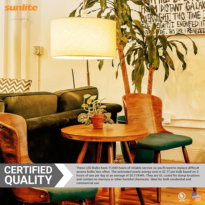 Sunlite LED A21 Light Bulb, 18 Watts (150W Equivalent), 2600 Lumens, 120V, Dimmable, Medium E26 Base, 220 Degree Beam Angle, UL Listed, RoHS Compliant, 2700K Soft White, 6 Pack