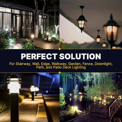 Diximus Landscape Low Voltage - 12 Volt 11W - T5 Wedge Bulbs - Compatible with Malibu Lights - Garden - Deck Light Bulbs - Yard Bulbs - 10 Pack (Clear, 10)
