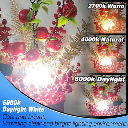 1.57 x 4.92 inch Big E26 LED Bulbs 15W LED Corn Light Bulbs 150 Watt Equivalent 2000 Lumen 6000K Daylight White for Outdoor Home attic Corridor Garage Warehouse Candelabra Ceiling Fan LED Bulbs,2Pack