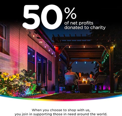 Enbrighten Vibe Eternity Permanent Outdoor Lights for House, 100 Feet, 72 RGBWIC LEDs, Close Spacing, 33lm, Color Changing, Christmas, Eave Lighting, Smart App, Works with Alexa, Google Home, 82730
