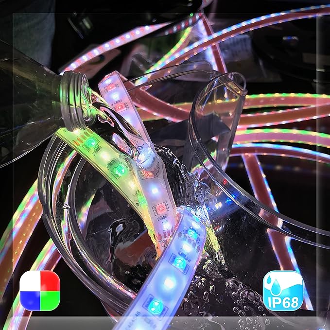 High CRI Waterproof RGBW LED Strip (RGB+Cool White 6000K) 23w/m 24v 5 Year ~ Iris Series (RGB + Cool White)