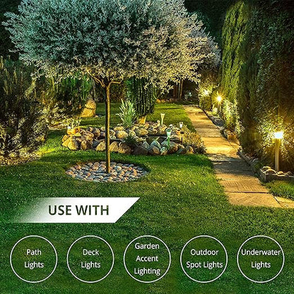 Wirefy 12/2 Low Voltage Landscape Wire - Low Voltage Outdoor Wire - Connect Your Landscape Lighting - Approved for Direct Burial 50ft - Outdoor Electrical Christmas Light