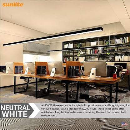 Sunlite 30320 F21T5/835 3 Foot T5 Linear Fluorescent Lamp, 21 Watts, 1900 Lumens, 3500K Neutral White, Miniature G5 Bi-Pin Base, ROHS Compliant, High Performance Straight Tube, 40 Pack