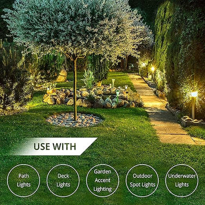 Wirefy 16/2 Low Voltage Landscape Wire 100 ft | Low Voltage Landscape Lighting Wire | Pure Copper | Outdoor Direct Burial | 16-Gauge 2-Conductor 100 Feet | UL Listed